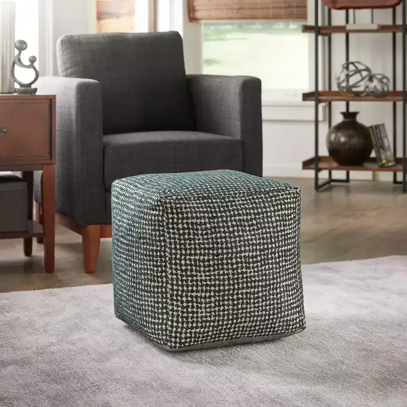 Cefalu Upholstered Square Pouf Ottoman - iNSPIRE Q