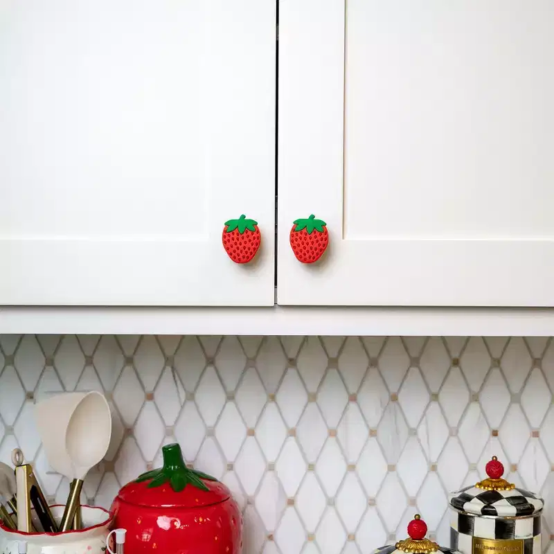 Knobz: Decorative Knob Covers - Strawberry - 12pk, Hardware Decorations