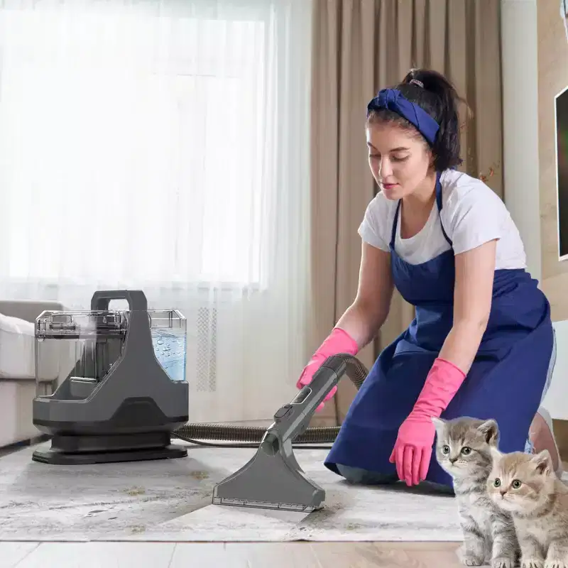 Costway Carpet Cleaner Machine with Water Spray 15Kpa Powerful Suction Dual Water Tank
