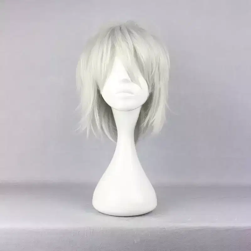 Unique Bargains Christmas Women's Wigs 14 Silver Tone Grey with Wig Cap