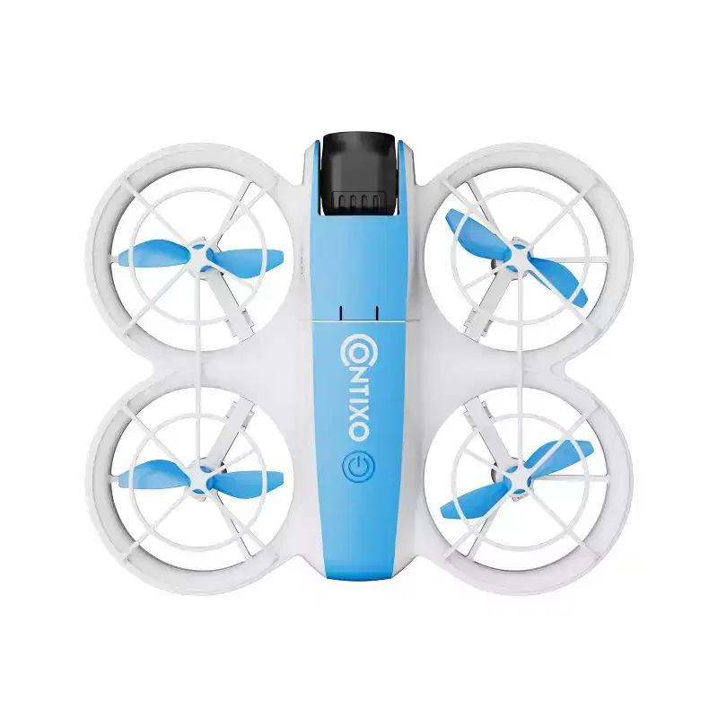 Contixo F15 Astro Kids Drone, HD Camera, 2.4 Screen Remote, Auto Hover, 2 Batteries, RGB Light 3D Flip Drones Toys Gift for Boys Girls- Blue