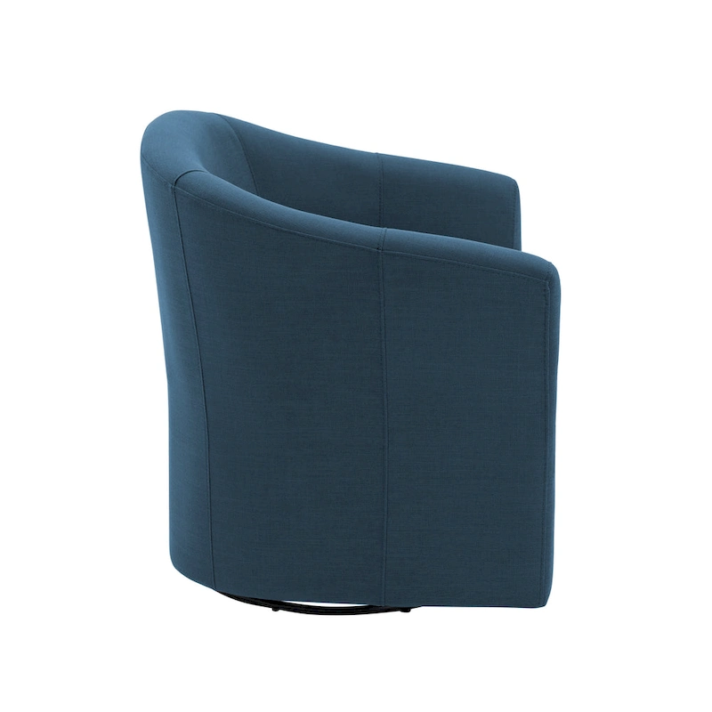 Ensemble de 2 fauteuils pivotants modernes rembourrés de style tonneau, fauteuils d'appoint pour salon