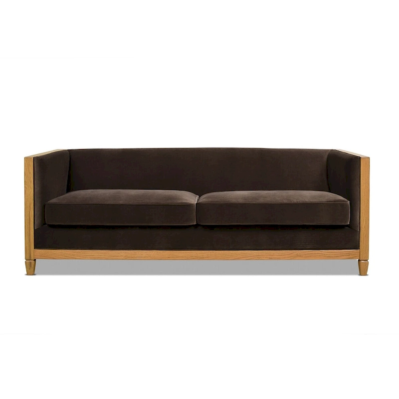 Georgia 81 Oak Wood & Rattan Sofa