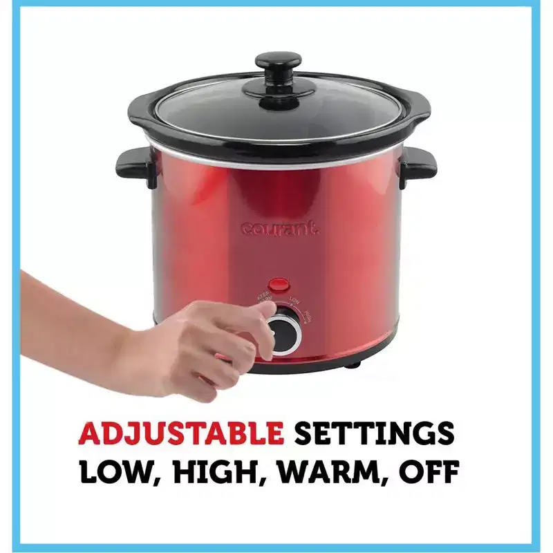 Courant 3.2 Quart Slow Cooker - Red