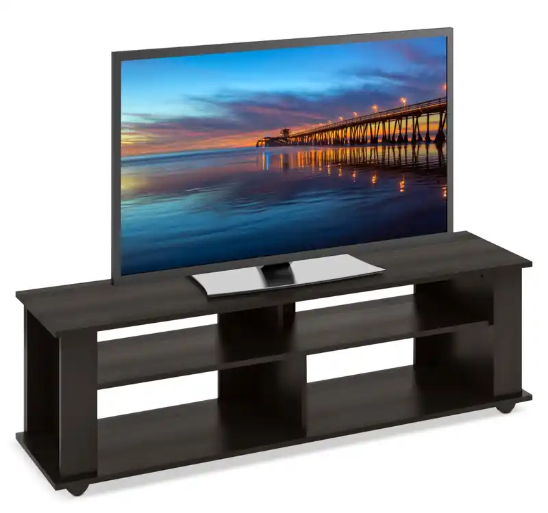 58 Modern TV Stand with Storage and Cable Management for TVs up to 65- Black