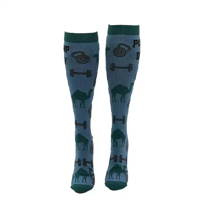 Adult Pump Day Funny Workout Compression Socks for Women and Men - Crazy Dog Compression Socks With Sarcastic Sayings
