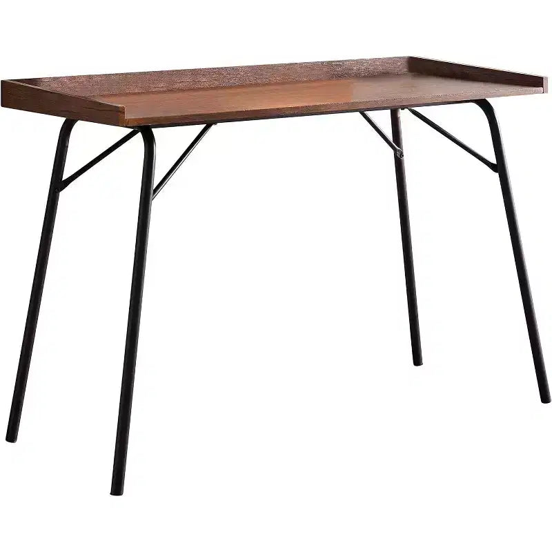 Kings Brand Furniture - Charlier Wood Home Office Computer/Writing Desk, Walnut