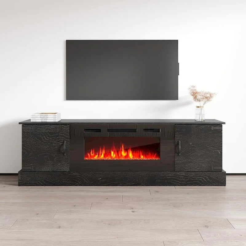 Modern Fireplace TV Stand - Fits up to 85 Inch TVs