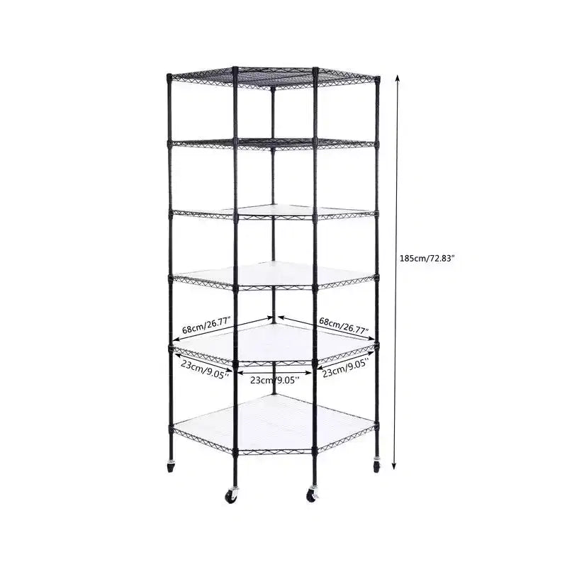 Karl Home 27 in.W Metal Height -Adjustable Shelving Unit with Wheels