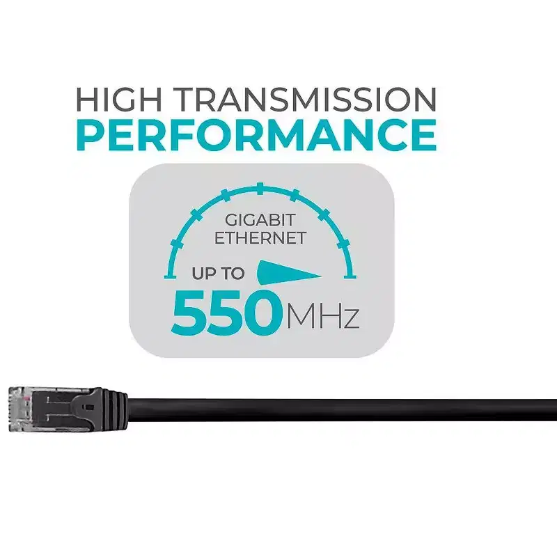 Monoprice Cat6 Ethernet Patch Cable - 7 Feet - Black (12 Pack) Snagless RJ45, 550MHz, UTP, Pure Bare Copper Wire, 24AWG - FLEXboot Series