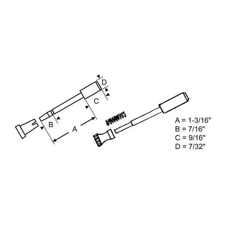 Brixwell Barrel Pin For Screens, Metal Material, 1/4 Diameter 35/64 Length, Screen Hardware Pin, Gray Finish