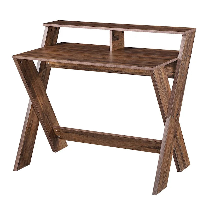 Wood Home Office Computer Desk Writing Desk With Open Shelf