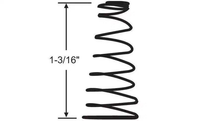 Brixwell 900-9421S Spring Top Guide 1-3/16 inch Free Height Coiled Guide for Balance Systems Replacement