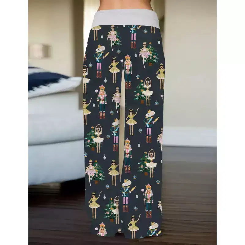 SHESHOW Nutcracker Christmas Tree Drawstring Waistband Pants For Women