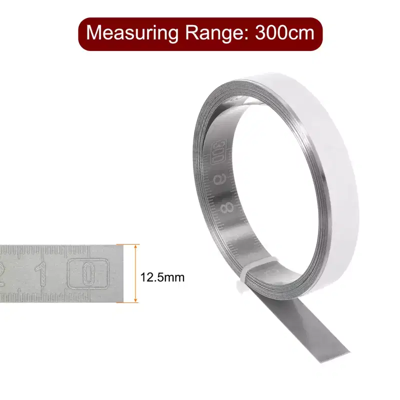 Unique Bargains Steel Right to Left Read Sticky Metric Scale Adhesive Tape Measure