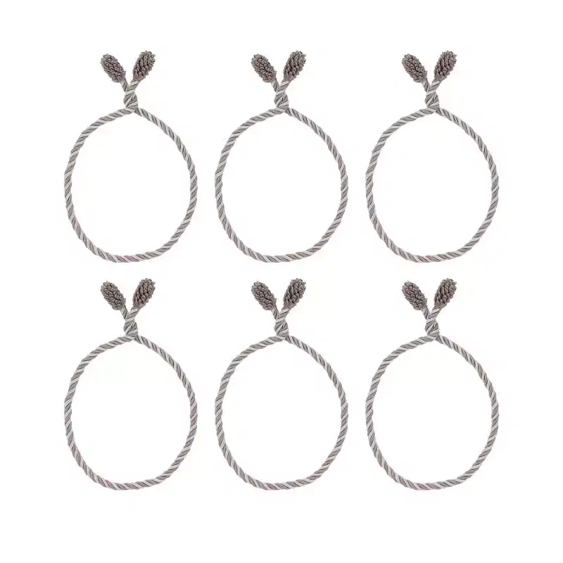 6pk 20in Decorative Garland Twist Tie Taupe/White - Haute Décor: Secure Christmas Decor, Hidden Wire