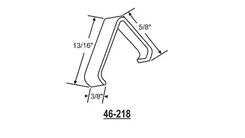 Brixwell Window Frame Insert Clip Steel Material, 5/8 Length, 3/8 Width, 13/16 Height, Window Corner Hardware, Gray Finish