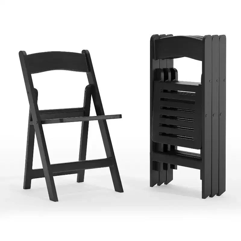 800 lb. Capacity Resin Folding Chair with Slatted Seat