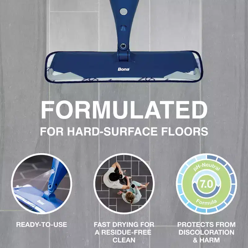 Bona Cleaning Products Multi-Surface Cleaner Spray + Mop All Purpose Floor Cleaner - Unscented