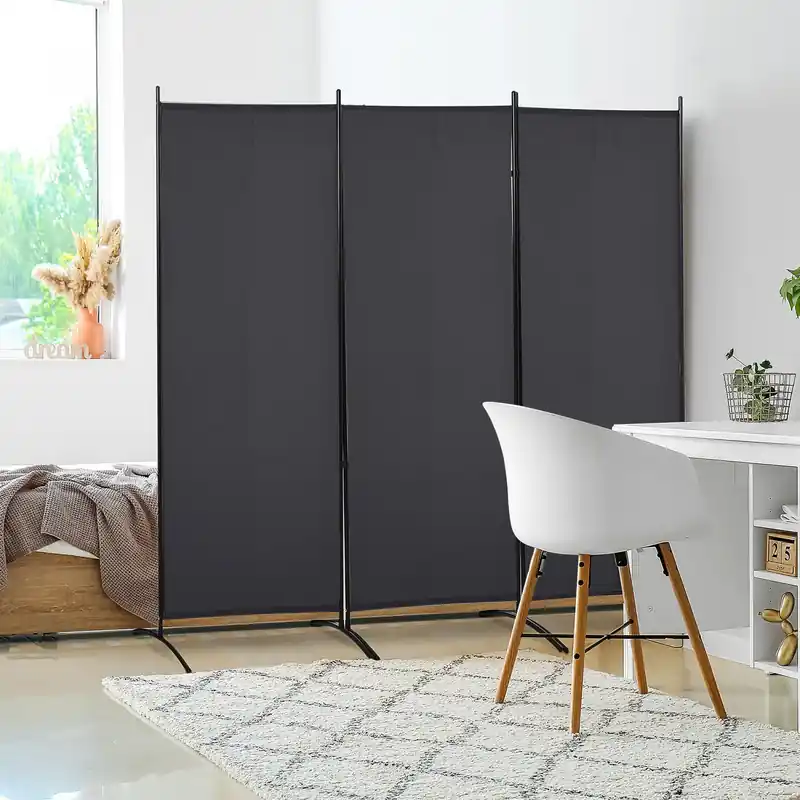 Double Hinged Room Divider, 3 Panel Privacy Screen