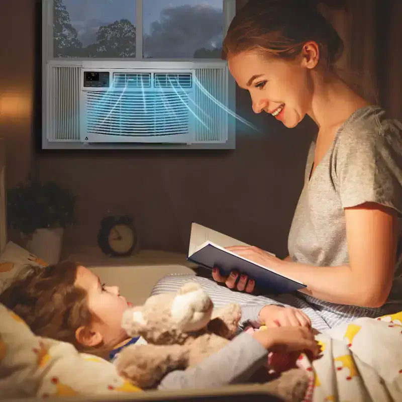 8,000 Btu Window Air Conditioner, Cools Up to 350 Sq. Ft with Cooling, 3 Fan Speed, Window-Mounted Room Ac Window Unit with Remote, Easy Install Kit