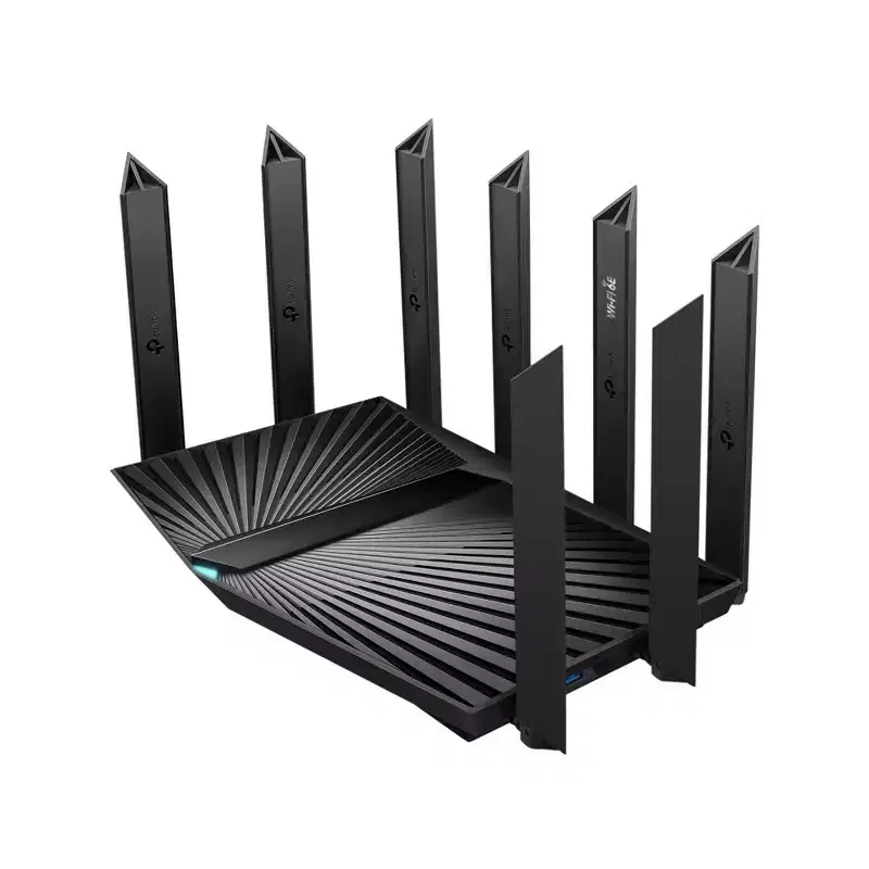 Refurbished: TP-Link - Archer AXE7800 Tri-Band Wi-Fi 6E Router - Black AXE95 - Manfacurer Refurbished