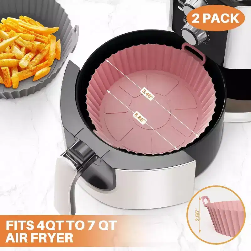 Home Collection 2-Pack Silicone Air Fryer Liners for 47 QT