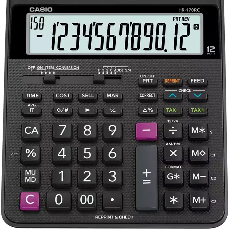 CASIO HR-170RC Mini Desktop Printing Calculator