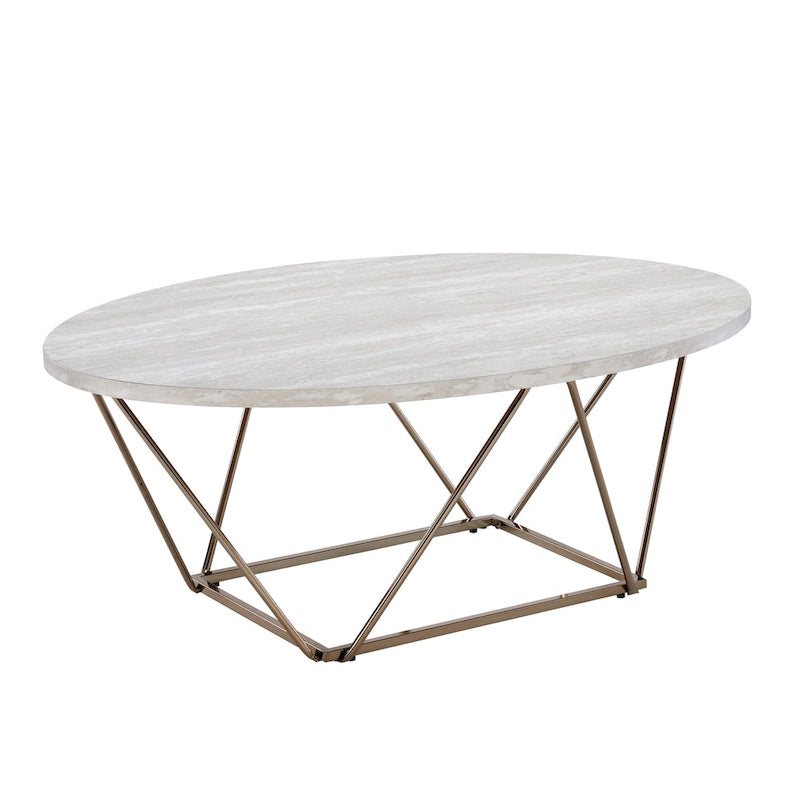 Ravine Faux Marble Top Coffee Table