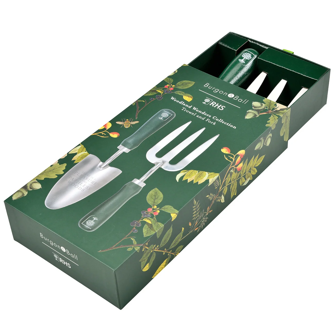 Stainless Steel Trowel and Fork Set with FSC Hardwood Handle