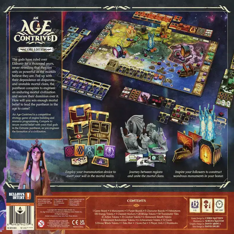 Bellows Intent: An Age Contrived - Engine Building Fantasy Board Game, 12+ 1-5 Players