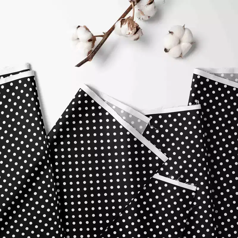 Bacati - Black Pin Dots 100 percent Cotton Universal Baby US Standard Crib or Toddler Bed Fitted Sheet