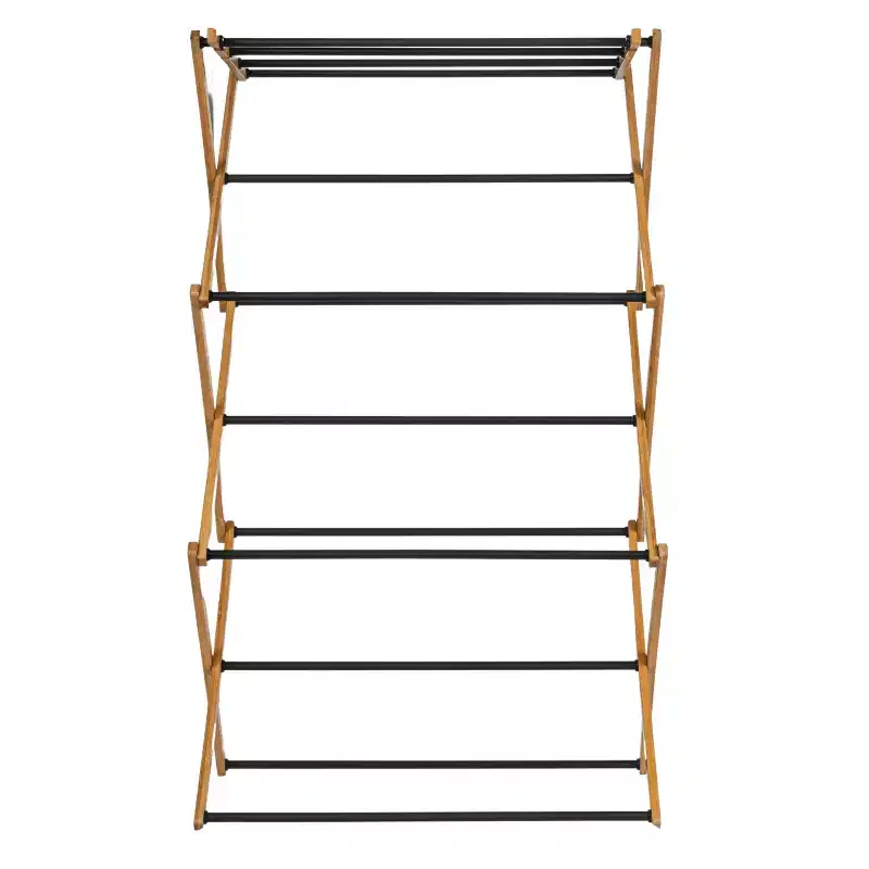 Household Essentials Bamboo Folding Clothes Drying Rack