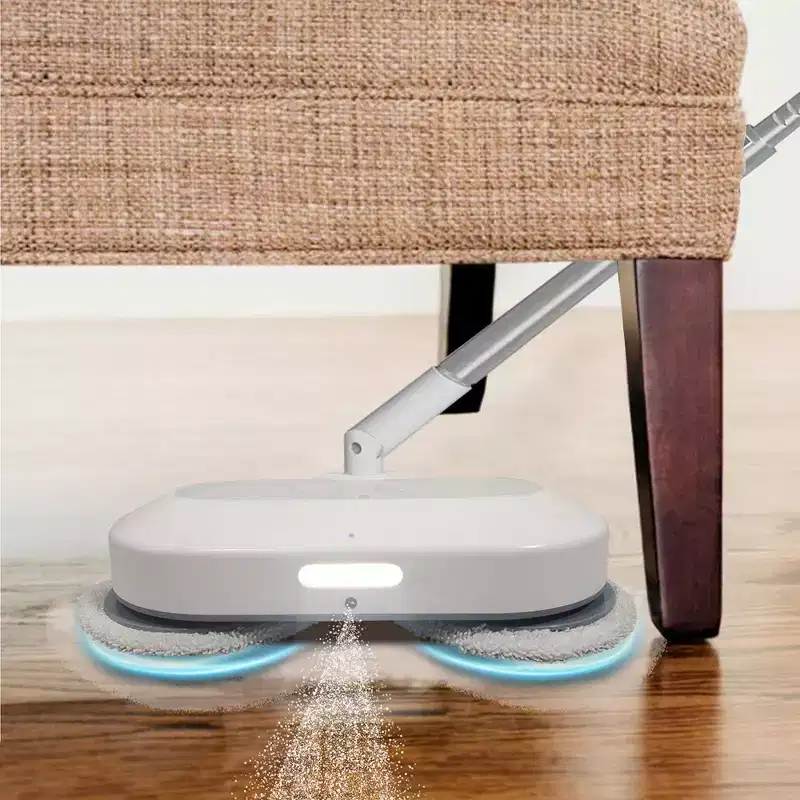 Impecca Cordless Spinning Mop with Dual Motor and LED Headlights, 3-set of spin mops Included