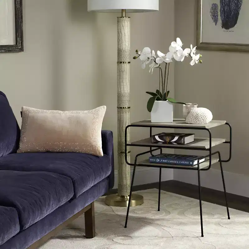 Marcel End Table - FOX4252 - Light Grey - Safavieh Couture