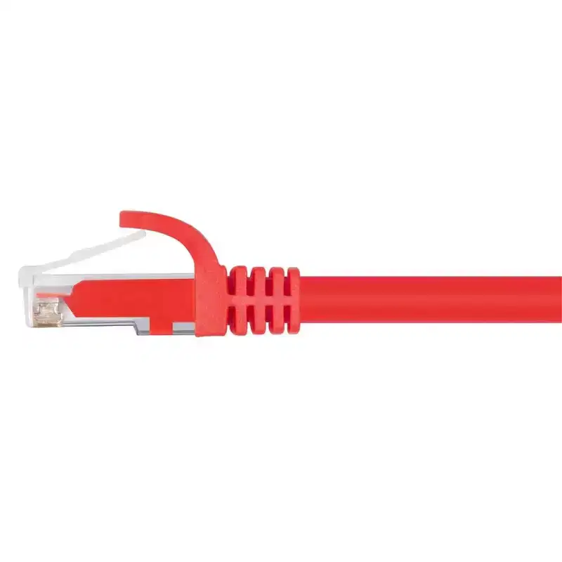 Monoprice Cat6 Ethernet Patch Cable - 2 Feet - Red | Network Internet Cord - RJ45, Stranded, 550Mhz, UTP, Pure Bare Copper Wire, 24AWG - Flexboot