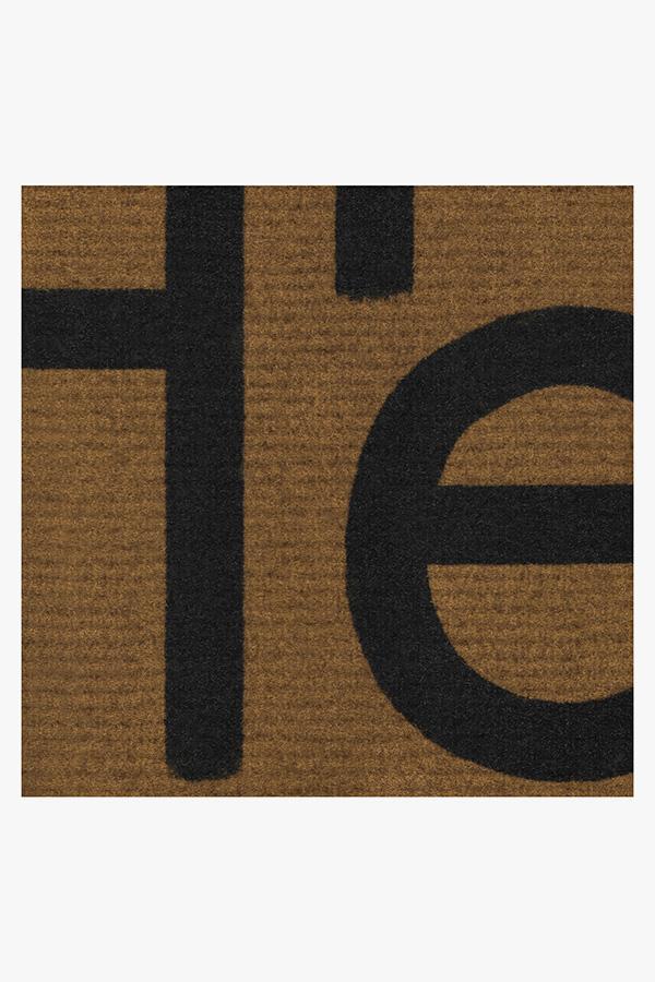 Contemporary Typography Washable Doormat with Double-Sided Hello Design for Entryway & Porch