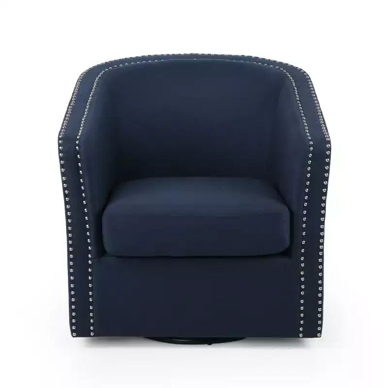 GDFStudio Leily Contemporary Fabric Swivel Club Chair