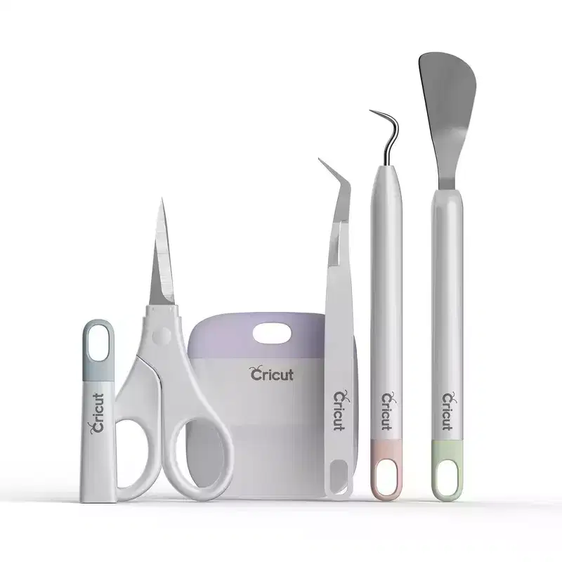 Cricut 5pc Basic Arts and Crafts Tool Set: Multicolor Metal & Plastic, Craft Scissors, Handle, Art & Craft Accessory
