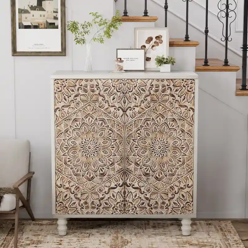 COSIEST Vintage Sideboard Storage Cabinet and Buffet