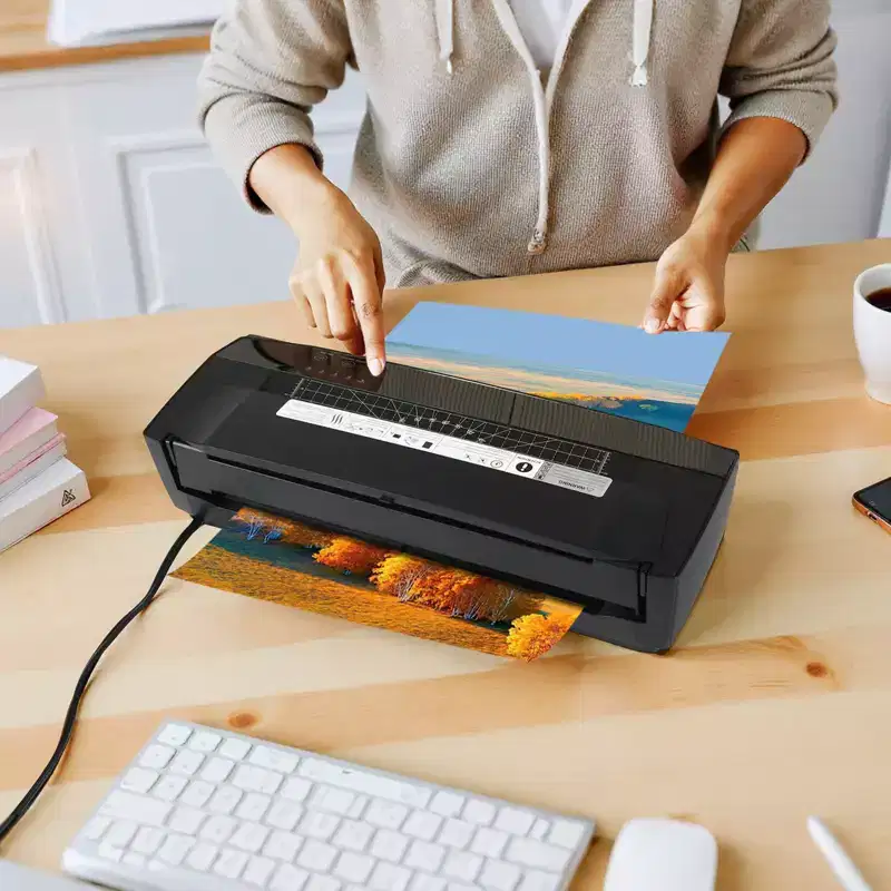 VEVOR Laminator Machine, Cold and Hot Lamination for Max A3 Paper Size, 1 min Quick Warm Portable Laminator, 3-10 mil Thickness, Black