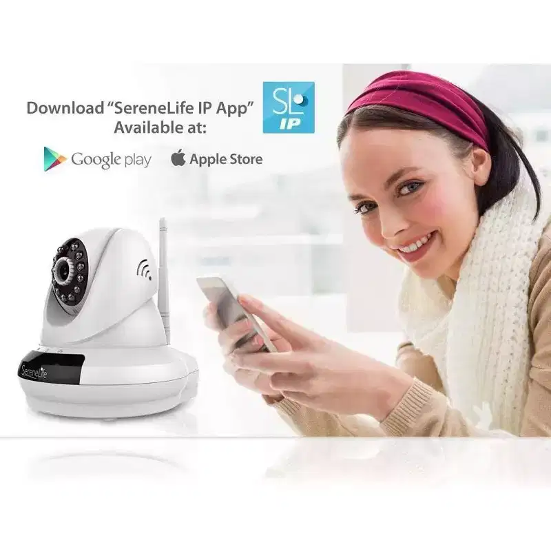 Wireless IP Camera for Home Security with Remote PTZ Control, Night Vision, Motion Detection, Two-Way Audio