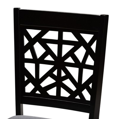 Baxton Studio Karel Modern Fabric and Wood Dining Set