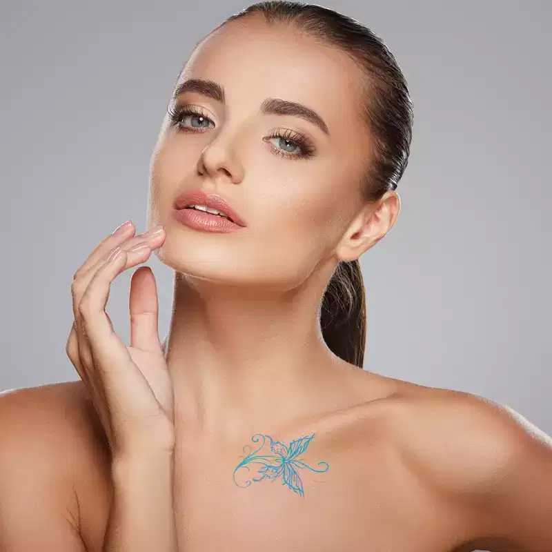 Unique Bargains Halloween Christmas Adult Personalized Butterfly Fake Tattoos Assorted Color 1 Set