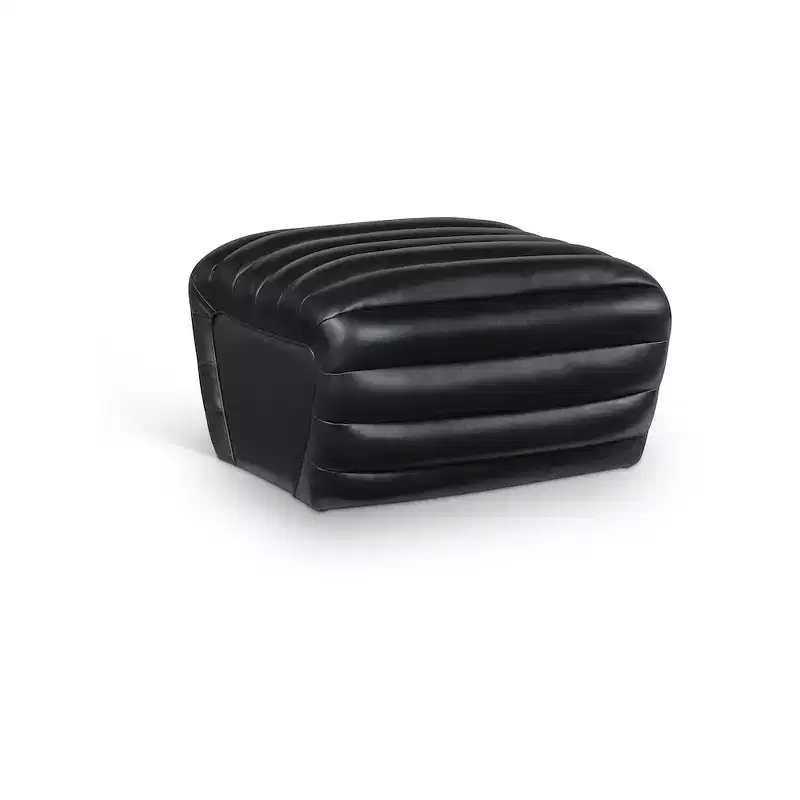 Meridian Furniture,Vega Vegan Leather Ottoman
