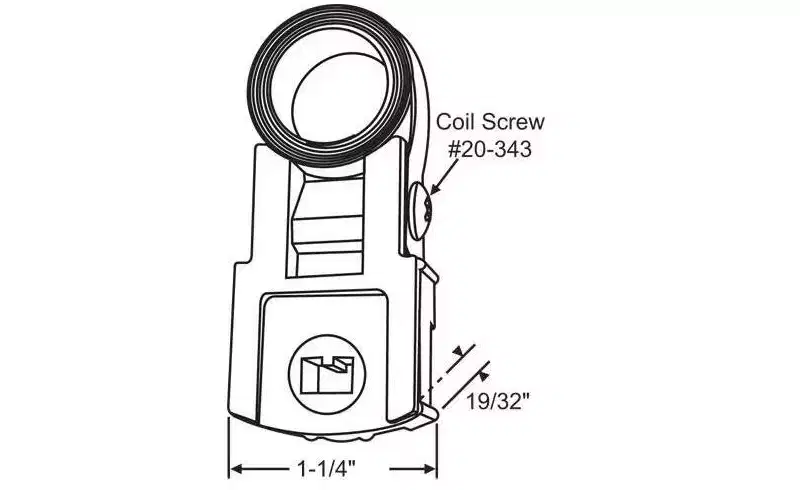 Brixwell Constant Force Balance Assembly Plastic Housing, 1-1/4 Width, 19/32 Depth, Single Coil Metal Coil Window Balance System, White Finish