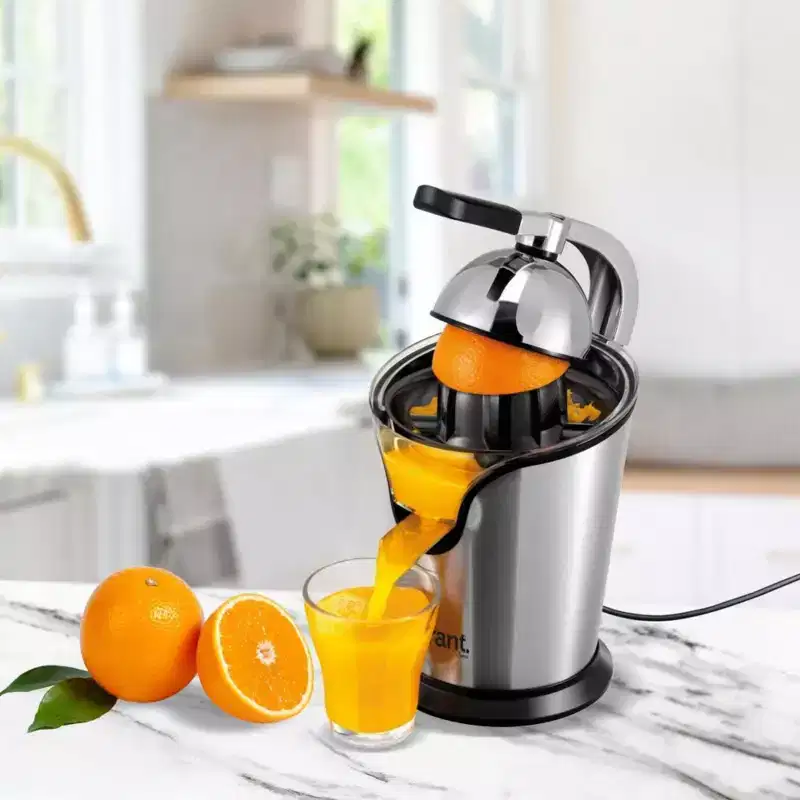 Courant Compact Automatic Citrus Juicer, Anti-drip function, Soft-Grip Sturdy Handle, Dishwasher-Safe Parts, Stainless Steel Filter Included