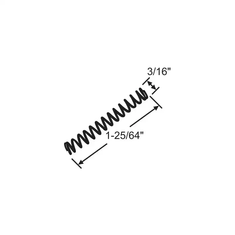 Brixwell Spring Stainless Steel, 1-25/64 Length, 3/16 Width, Replacement Hardware, Gray Finish