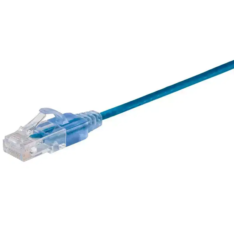 Monoprice SlimRun Cat6A Ethernet Patch Cable - Network Internet Cord - RJ45, Stranded, UTP, Pure Bare Copper Wire, 30AWG, 14ft, 10-Color, 10-Pack