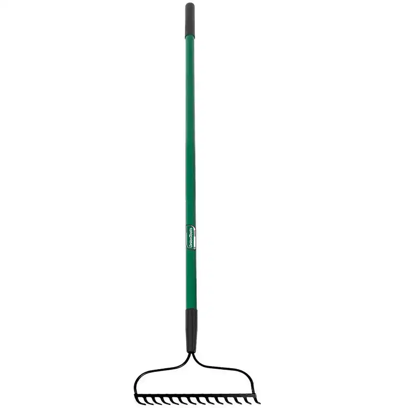 3-Piece Garden Tool Set with Bow Rake, Hoe, and Cultivator for Flower Beds and Soil Preparation - Union Tools